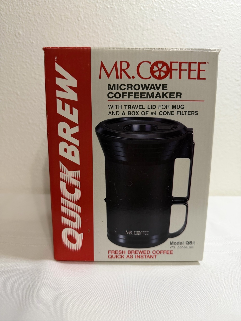 Mr Coffee Quick Brew Microwave Instant Coffee Maker 10 oz. Travel Mug USA New